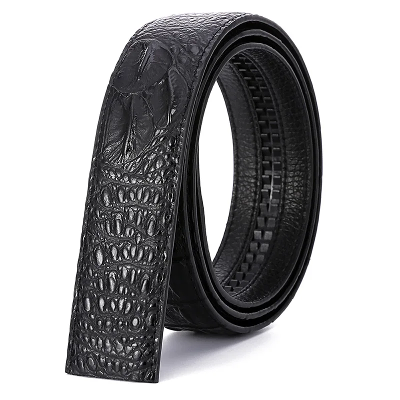 MYMC Men Genuine Leather Belt without Buckle for Automatic Buckle DIY Belt Accessories Universal Belts WaistBand Textil Printing