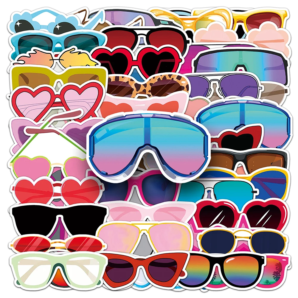 10/30/50PCS Sunglasses Stickers Cool Graffiti Personalized Cartoon Fresh Trendy Waterproof Decorative Skateboard Decal Stickers