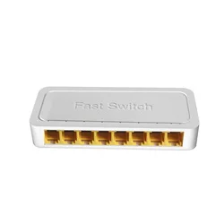 Factory Direct 8 Poort Mini 10/100Mbps Unmanaged Ethernet Switch Iron Behuizing Soho Switch