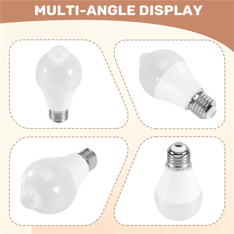

FAAJ-85-265V E27 PIR Motion Sensor Lamp 12W Bulb With Motion Sensor Infrared Motion Detector Security Light