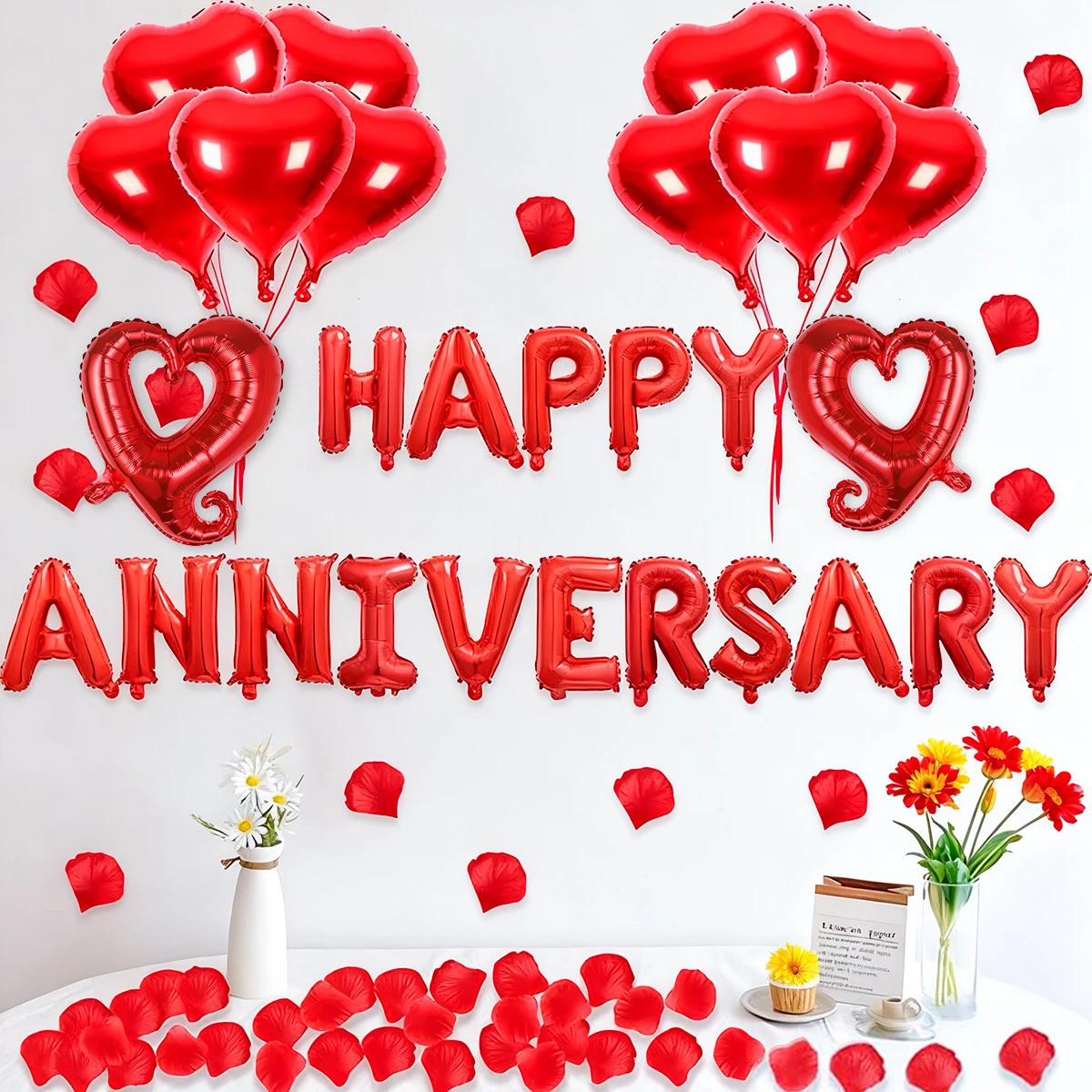 مجموعة هدايا الذكرى السنوية مكونة من 28 قطعة، مناسبة للذكرى السنوية وعيد الحب وأعياد الميلاد