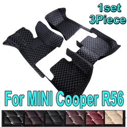 Custom Automotive Car Floor Mats For MINI Cooper R56 2007 2008 2009 2010 Auto Luxury Leather Men Women Car Mats Full Coverage