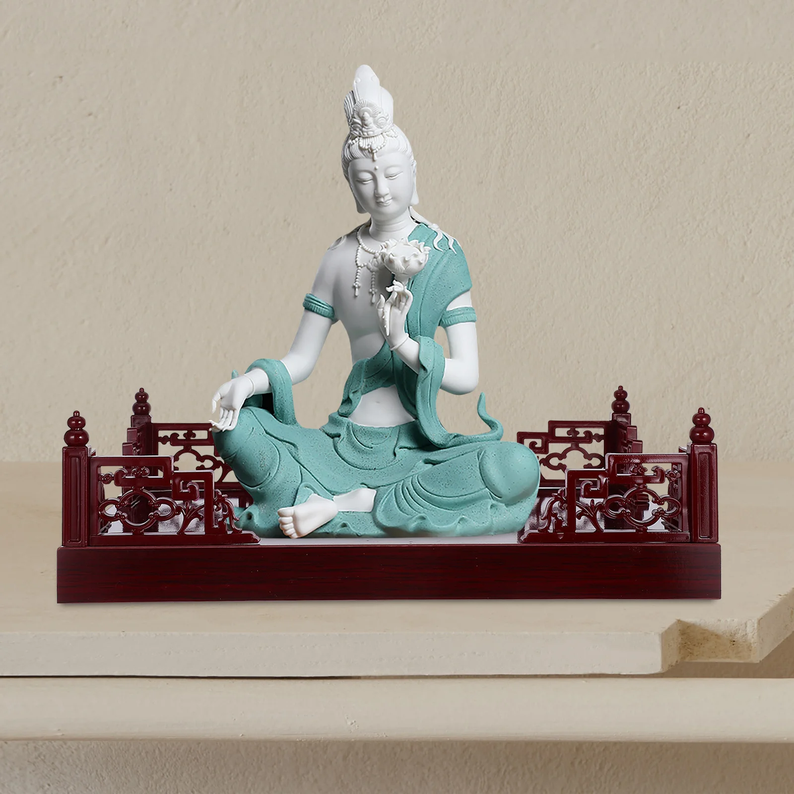 

Household Hanging Buddha Retro Style Offering Table Sturdy Enshrine Table for Home Buddhism Worship Supplies