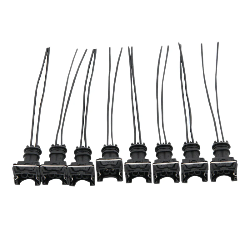 Classy-8Pcs Fuel Injector Connector Wiring Plugs Clips For EV1 OBD1 Pigtail Cut & Splice