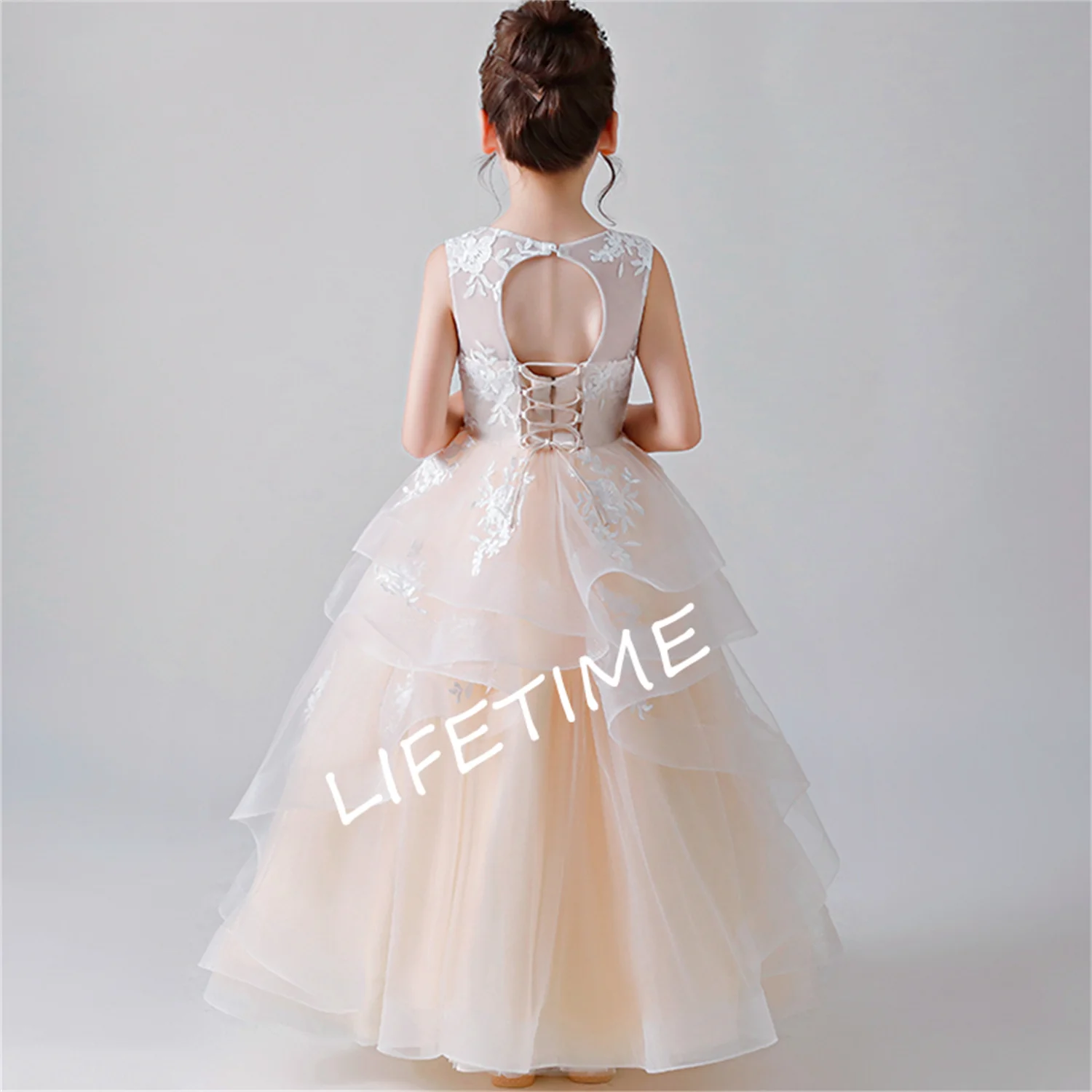 Tulle Flower Girl Dresses For Wedding and Party Long Princess Pageant Dress Junior Bridesmaid Dress Formal Kids Birthday Gown