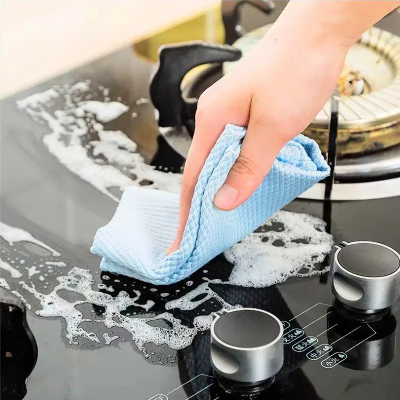 40*30cm NanoScale Streak-Free Miracle Cleaning Cloths Reusable Easy Clean Home Kitchen Supplies DH84