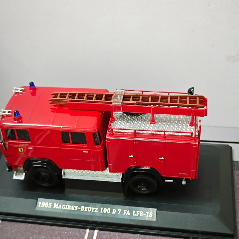 1: 431965 Magirus Deutz 100 d7 fa lf8 TS Die Casting Simulation Fire Truck Model Collection Ornament