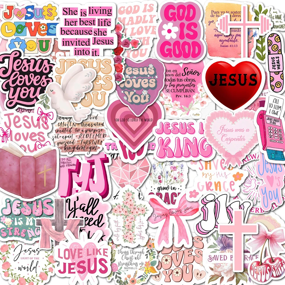 Religious Faith Quote Stickers Waterproof Vinyl Decals For Laptop Water Bottle Scrapbook DIY Decor