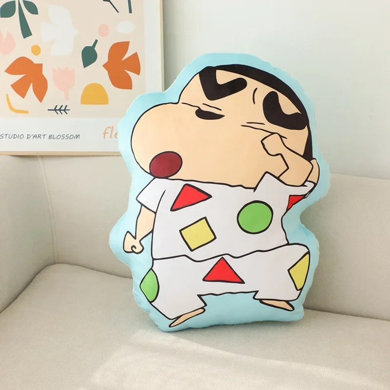 Crayon Shin-chan Pillow Blanket Summer Air Conditioning Blanket Kids Pillow Emoji Anime Peripheral Plush Car Pillow Blanket Gift