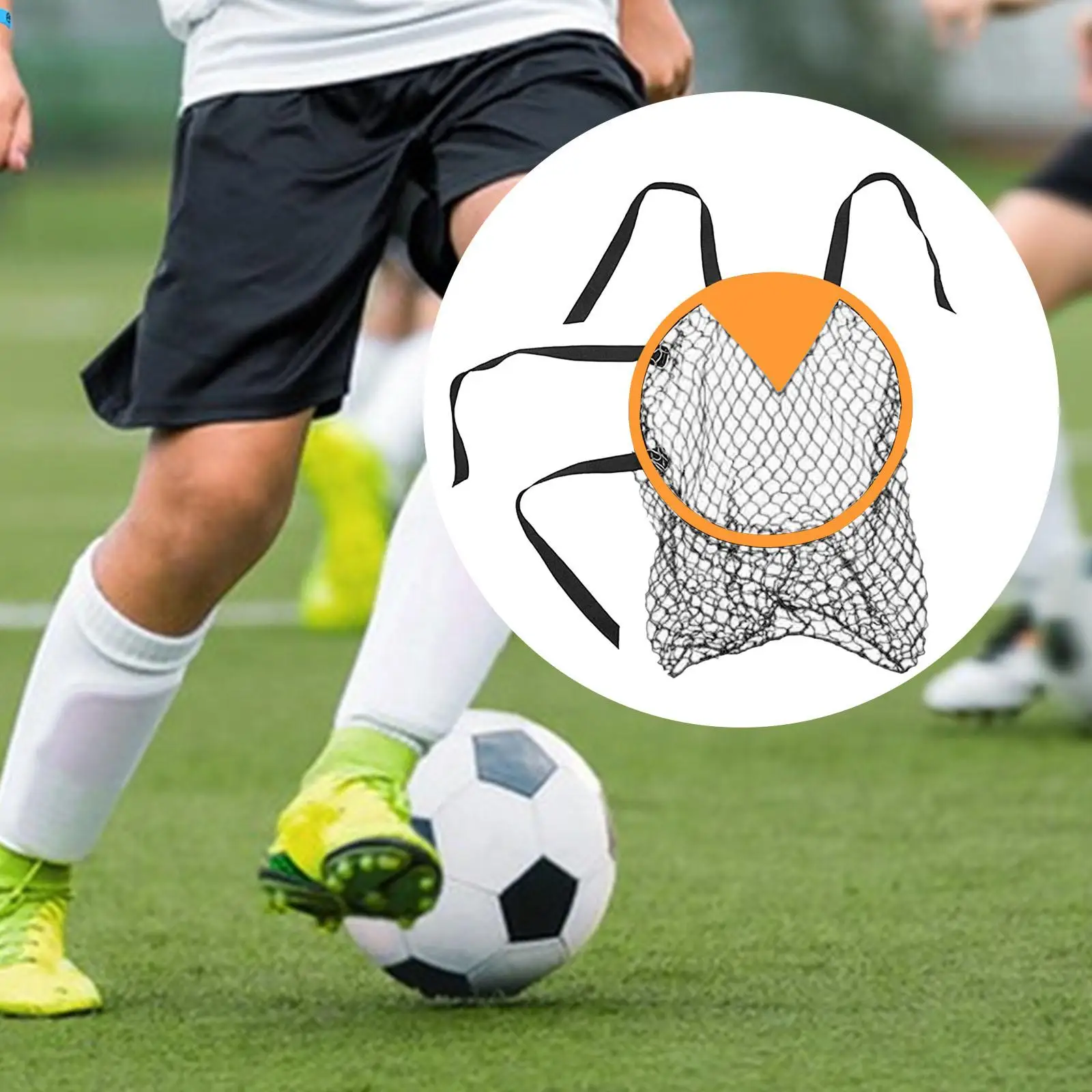 

Soccer Goal Target Net Adjustable Straps with Buckles Dia.17.7" Football Accessories Football Training Net Soccer Training Net