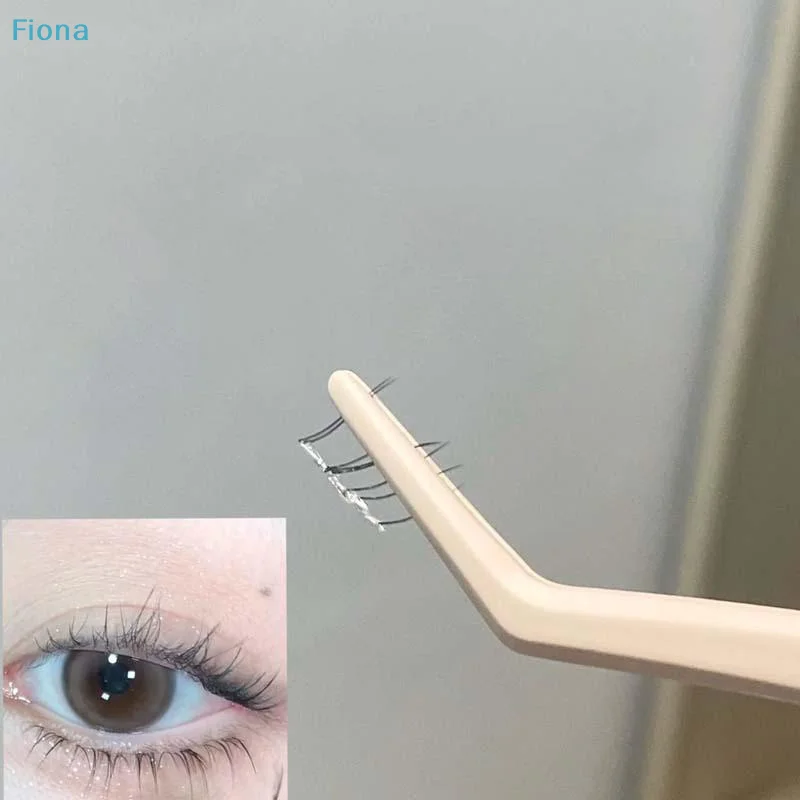 ✔Anti-Stick Tweezers Non-Sticky DIY Rounded Design Professional Grafting Anti-Stick Glue-Free False Eyelash Tweezers