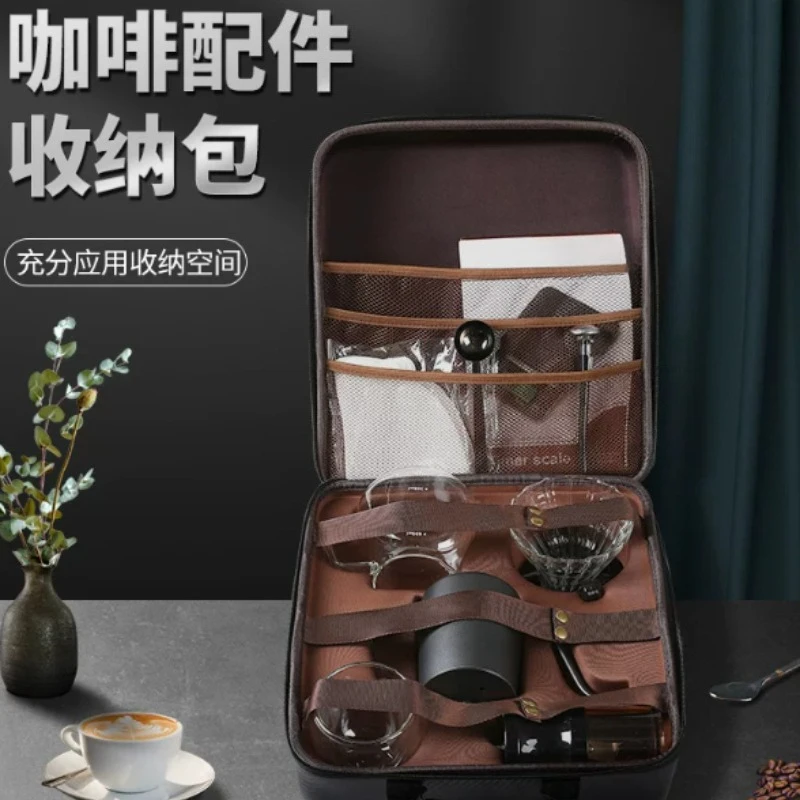 Hand brewed coffee set bag Outdoor travel portable full set Combination storage box Tea set bag