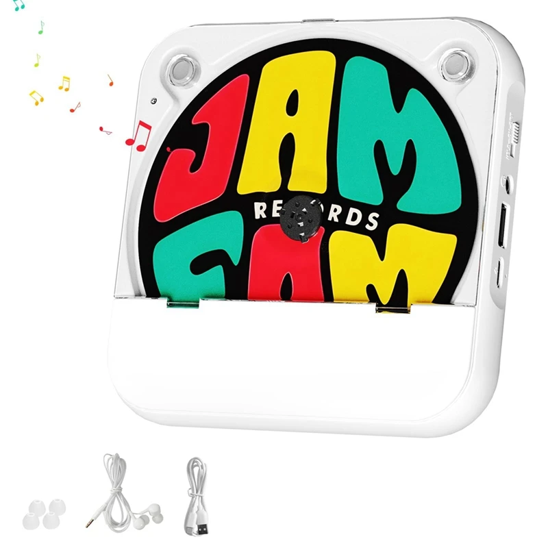 

Portable CD Player With Bluetooth, Rechargeable CD Player, Built-In Hifi Speakers, Walkman CD Player With Headphones