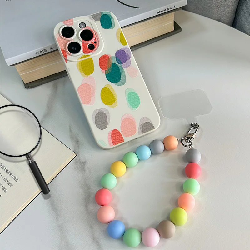 i15 Телефонный чехол Crossbody Lanyard Necklace Marble Chain Silicone Case for Iphone 1514 13 12 Mini 11 Pro XS Max XR X 8 Cover