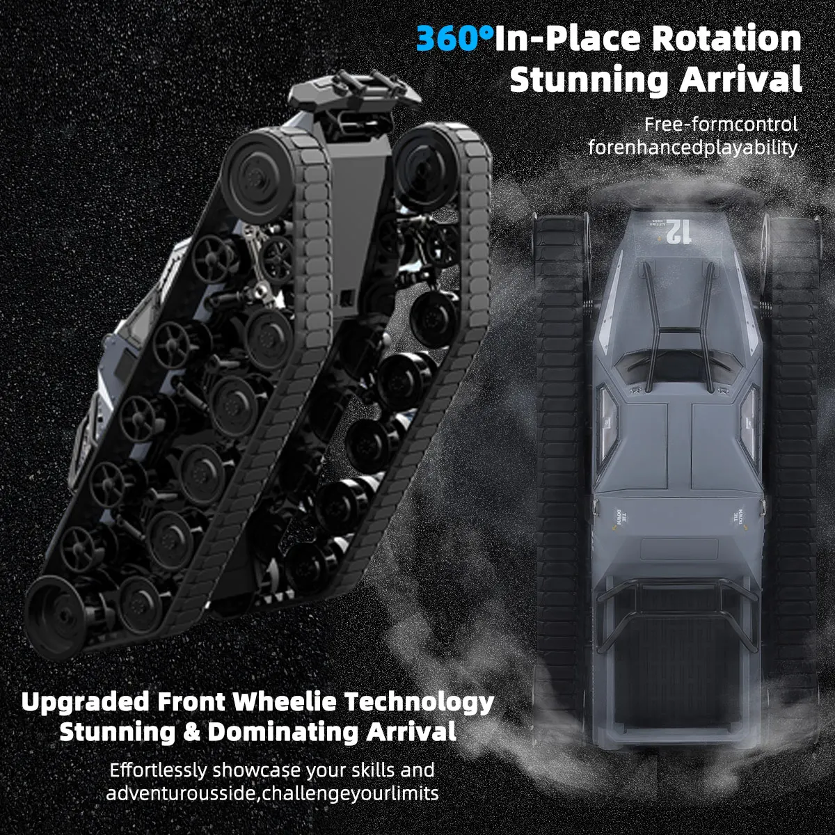 JJRC C8812 tanque con orugas a escala completa, modelo de simulación, juguete con luz LED, modelo de coche RC, Control remoto de deriva, vehículo todoterreno, regalo para niño