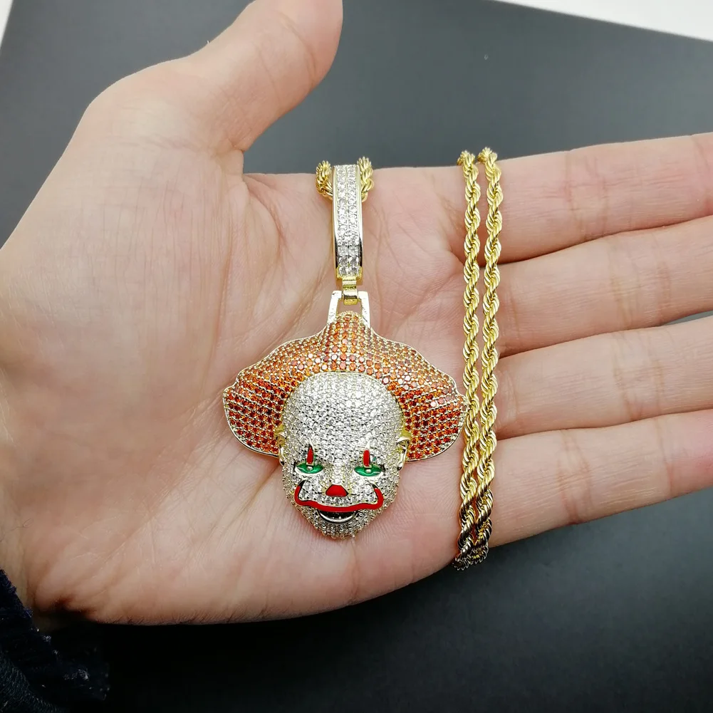 

Персонализированный кулон «Красная королева» с героями мультфильмов, ожерелье в стиле хип-хоп с инкрустацией медным цирконом для мужчин и женщин