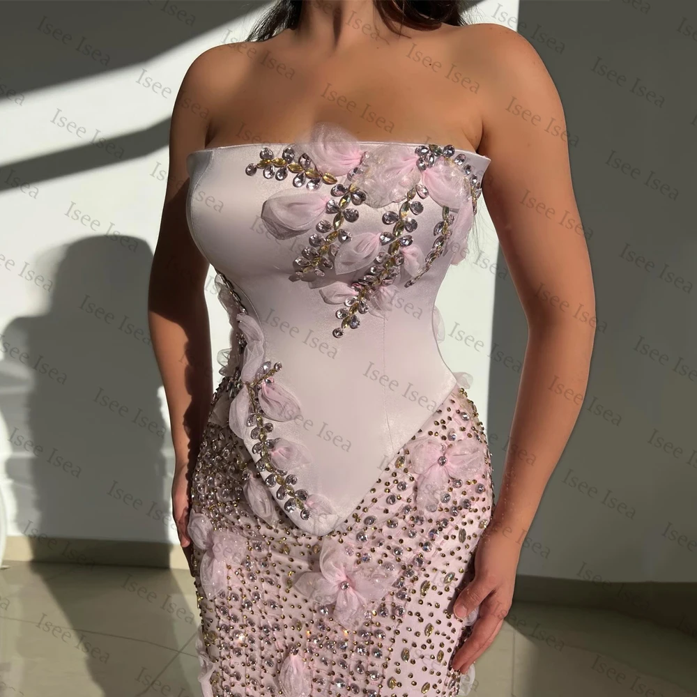 فساتين سهرة ماسية لامعة زهور البوق حفل عشاء ساتين سهره نسائي فخمة ماركة مخصصة #2