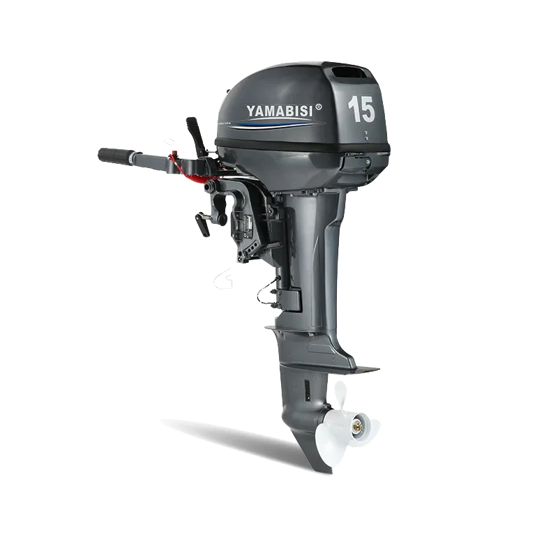 

Look here! YAMABISI 2 stroke 15hp small outboard motors engine long shaft boat engine compatible with for fisherman