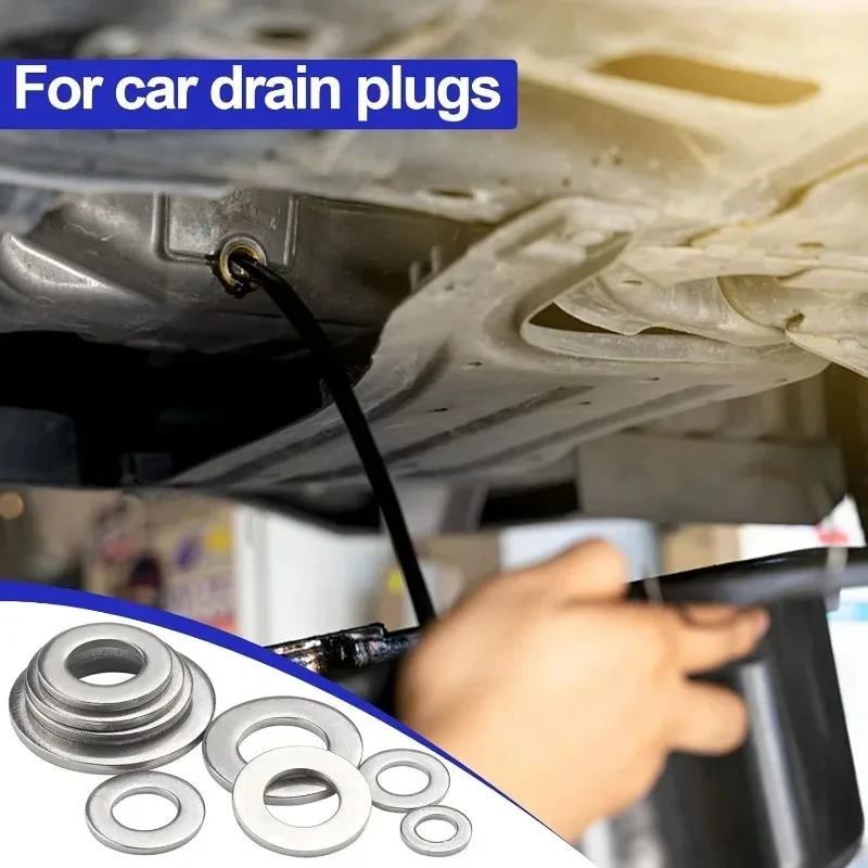 الفولاذ المقاوم للصدأ شقة غسالة مجموعة M2-M16 مسامير المسمار المعدنية O-حلقة ختم غسالات عادي جوانات السحابة الأجهزة تشكيلة أطقم #5