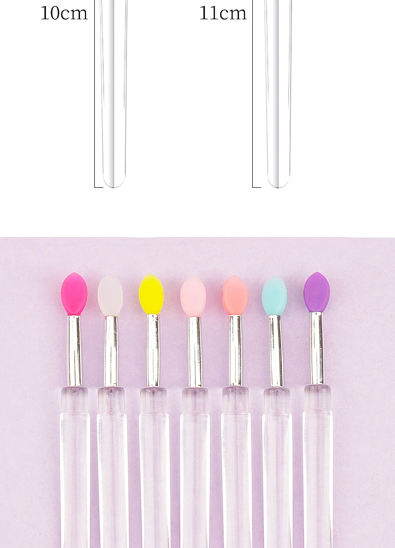 5 stücke klare Silikon Lippen bürste mit Abdeckung Concealer Pinsel wie Fingers pitzen q weiche Lippenstift Make-up Pinsel runden Kopf nicht gebrochen – Detail 3