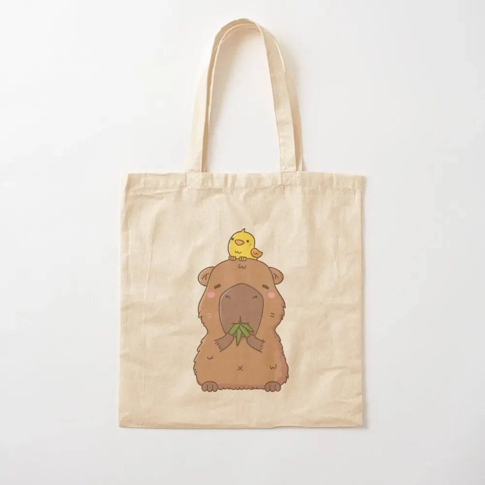 

Cute Capybara with Yellow Bird Doodle Tote Bag Gift bags Portable shopping bag hand bags Tote Bag