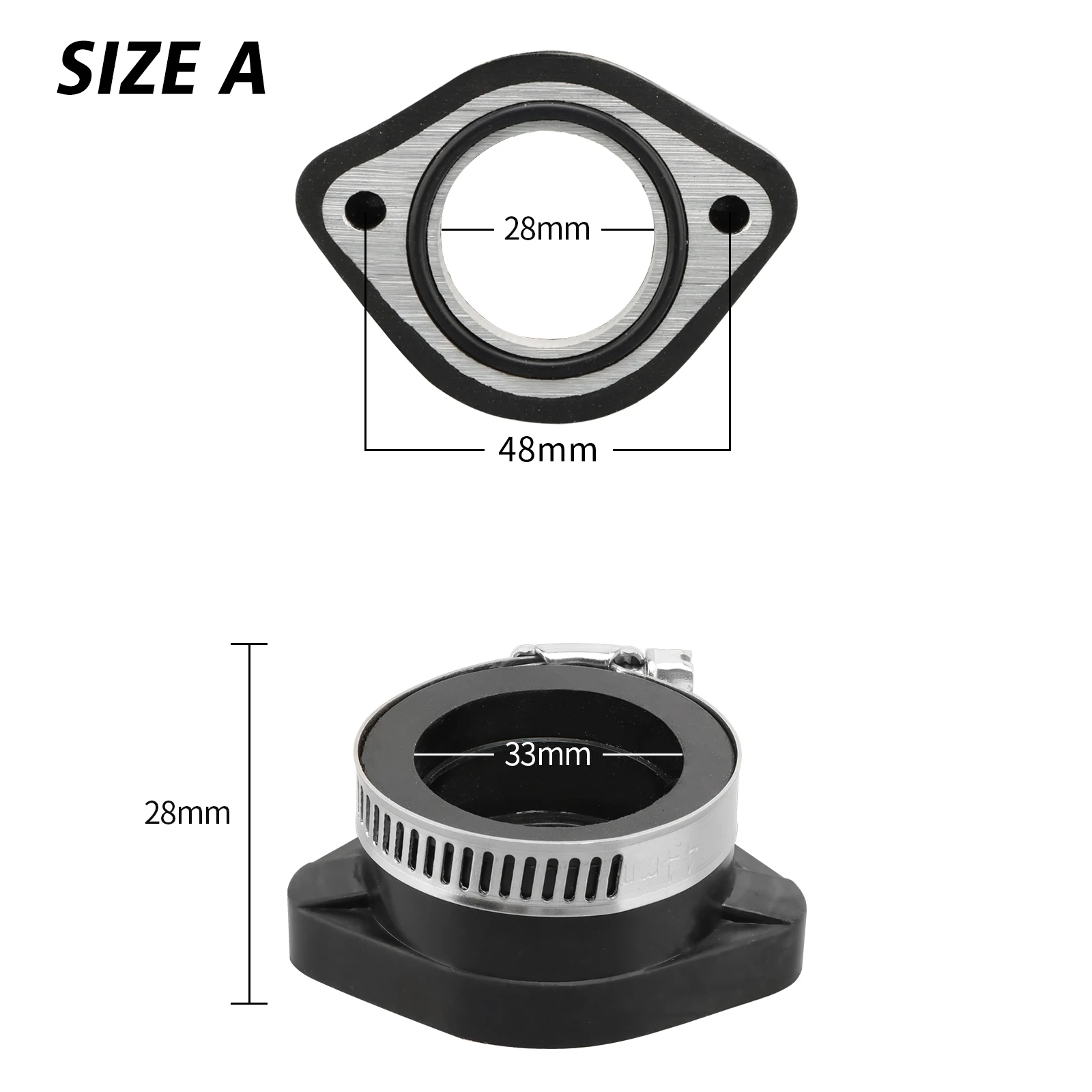 NIBBI Mororcycle Intake Manifold Carburetor Boot Joints For Motorcross Dirt Bike Kawasaki GY6 Engine Scooter