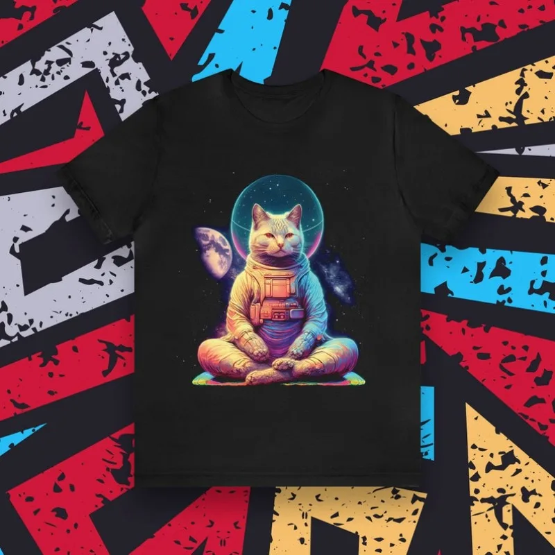 

00013255#A-Trippy Cat Shirt | Psychedelic T-Shirt | Mushroom Shirt