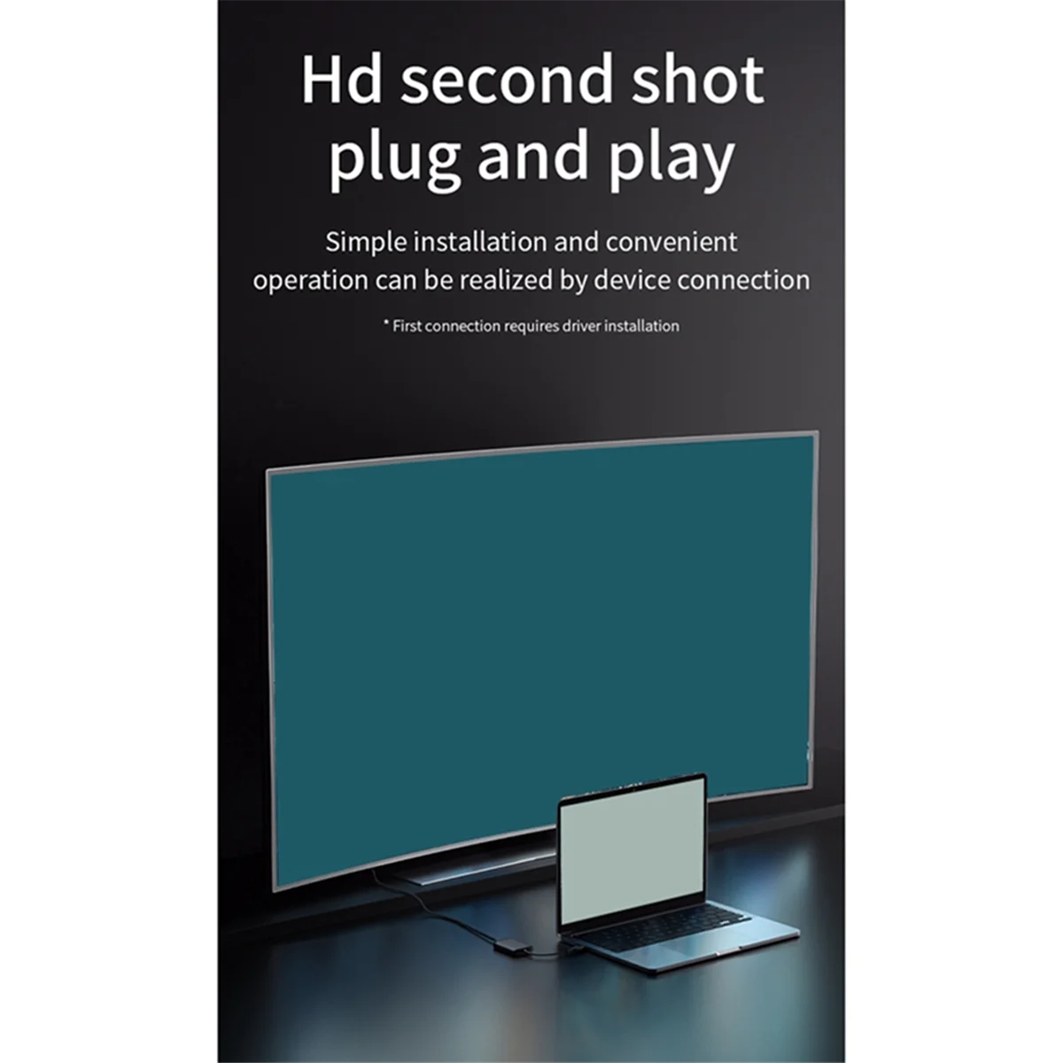 AU49_Convertitore HD 1080P 60Hz compatibile da USB 3.0 a doppio HDMI