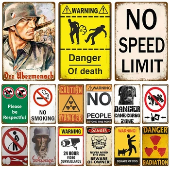 Metal Sign Plaques Kids And Pets At Play Warning Tin Sign Caution Slow Down For Street Lawn Neighborhoods Reflective Safety Sign