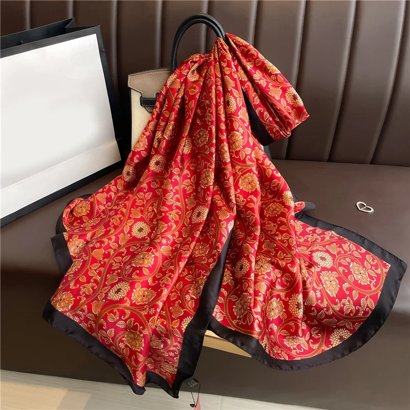 Spring Autumn Luxury Women Scarf Long Travel Shawl 180*90cm Large Size Bandanna Female Foulard Muffler Hijab Scarves Soft Wraps