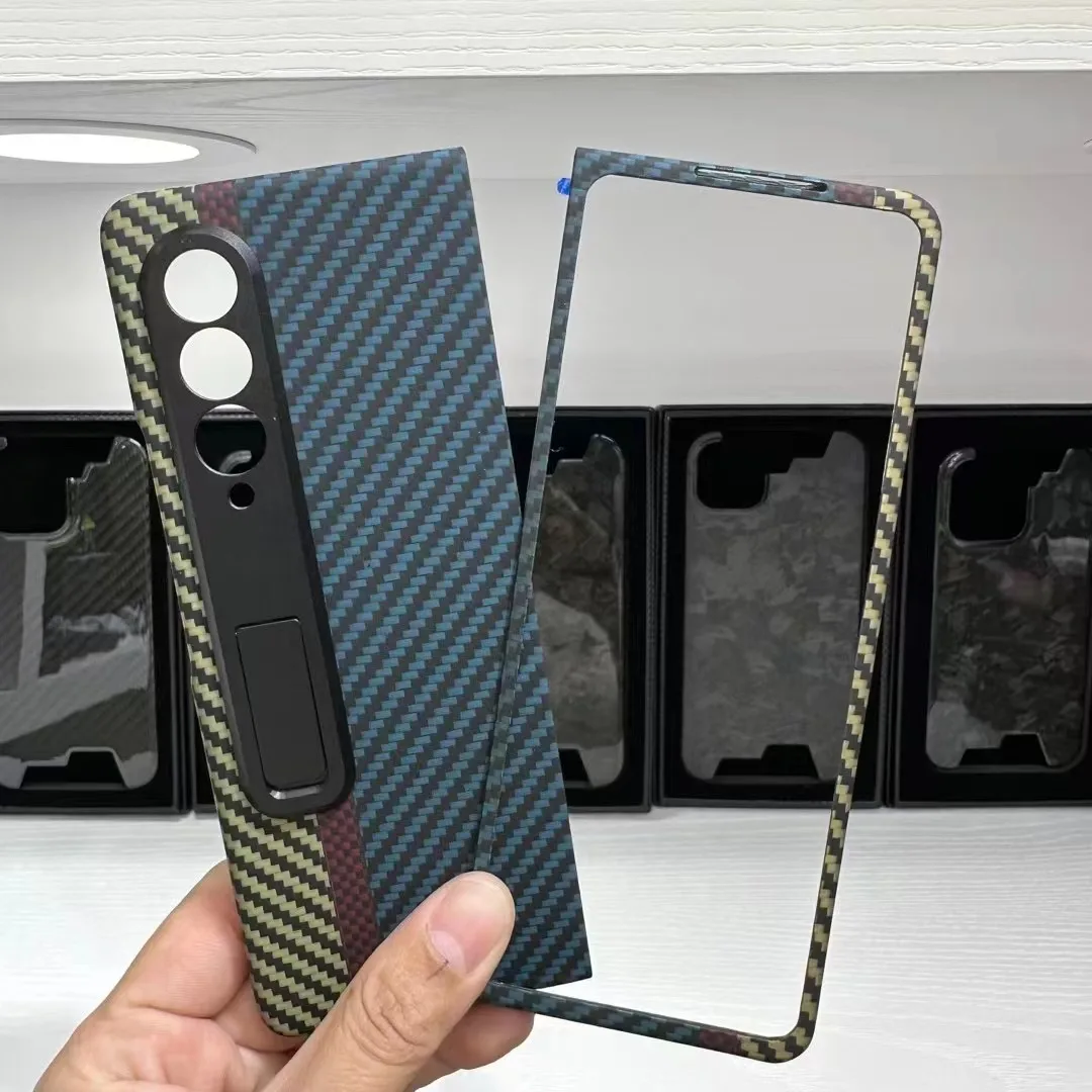 

Dropshipping Real Aramid Fiber Carbon Fiber For Samung Galaxy Bracket Z Fold 3 Ultra-thin Anti-drop Bracket Z Fold3 CASE Cover