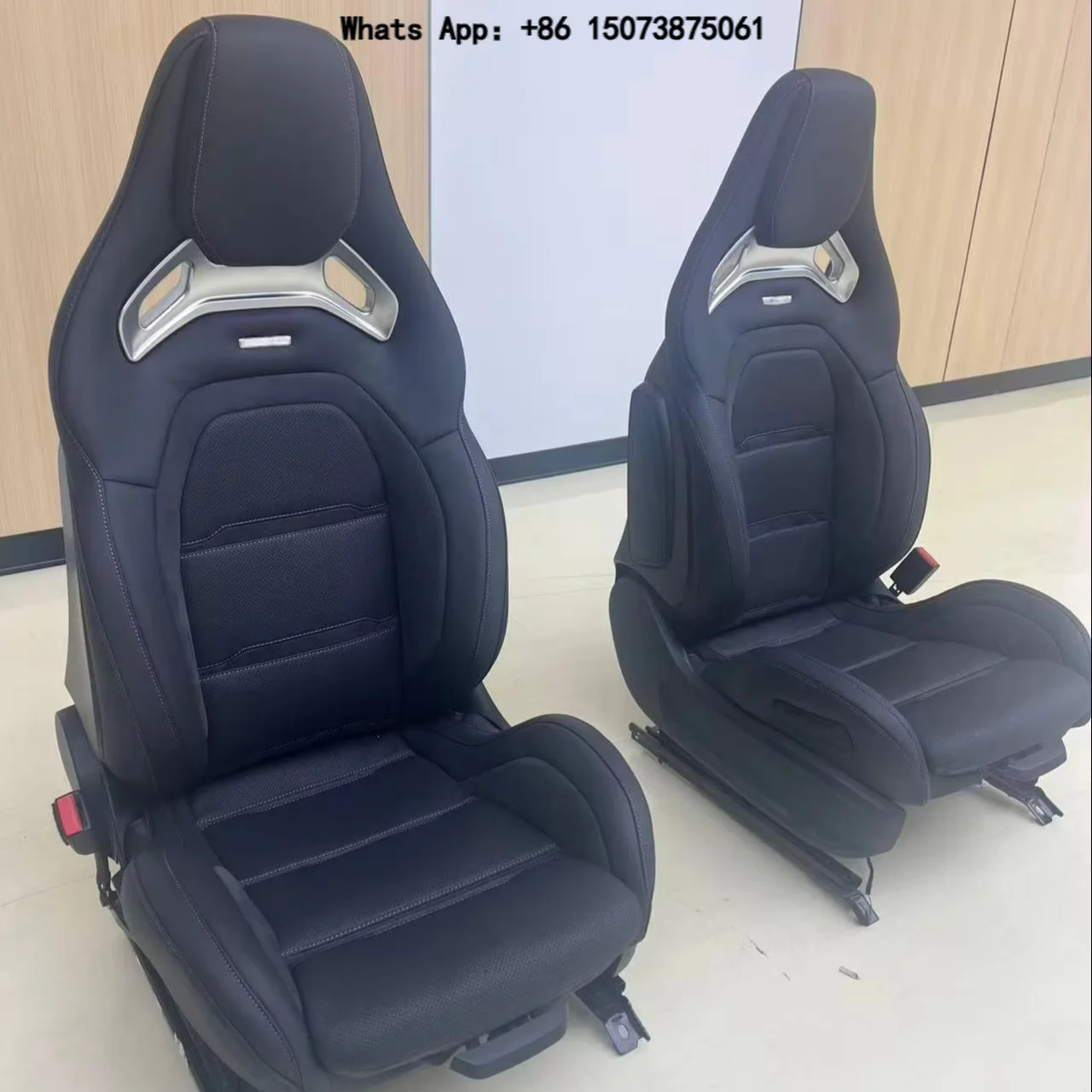 Full Sport Seat Complete Car Seat for Ben-z C-Class , Leather Sport Seats With Heating Function Auto Interior Replacement Parts