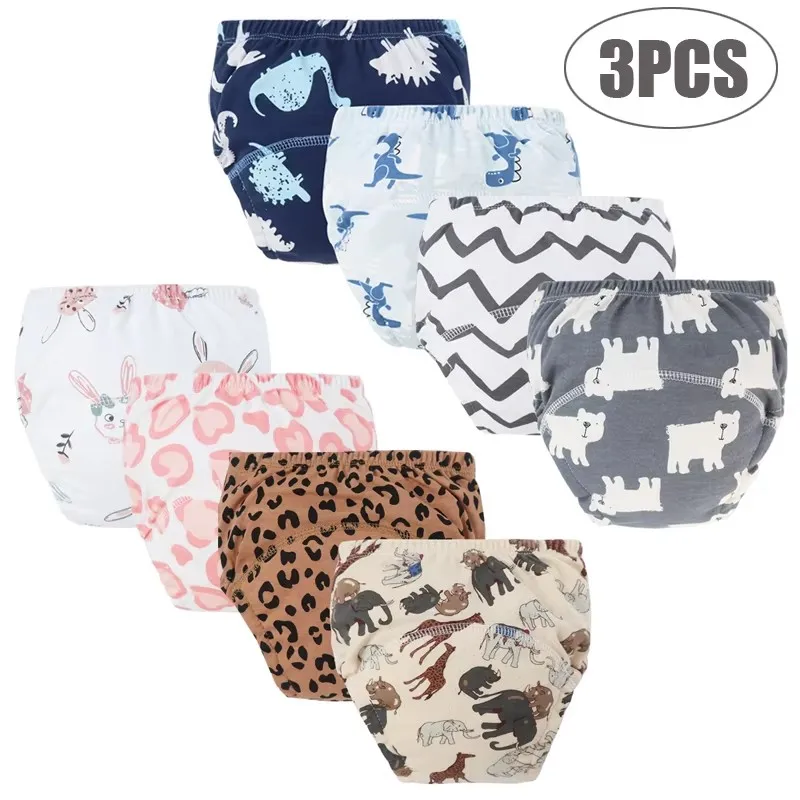 Baby Training Pants Cloth Diapers Toddler Pants Breathable Cotton Diapers Washable Boys Girls Cloth Diapers Reusable Nappies