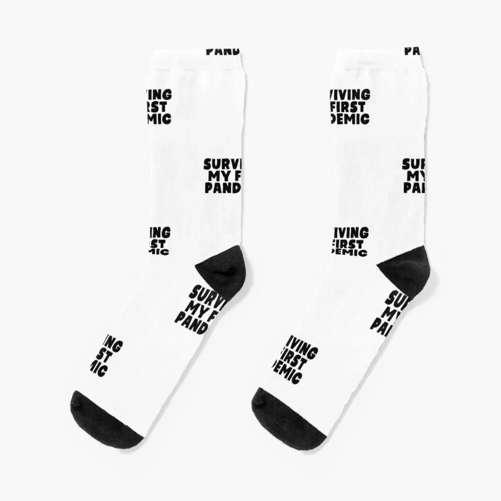 

Surviving My First Pandemic , Funny Quarantine T-shirtgift for kids , family , couples Socks Men's fashionable Socks Woman Men's