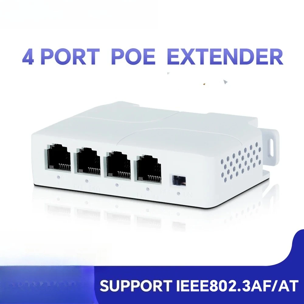 

4 Port PoE Extender poe repeater for IP Port Transmission Extender for POE Switch NVR IP Camera