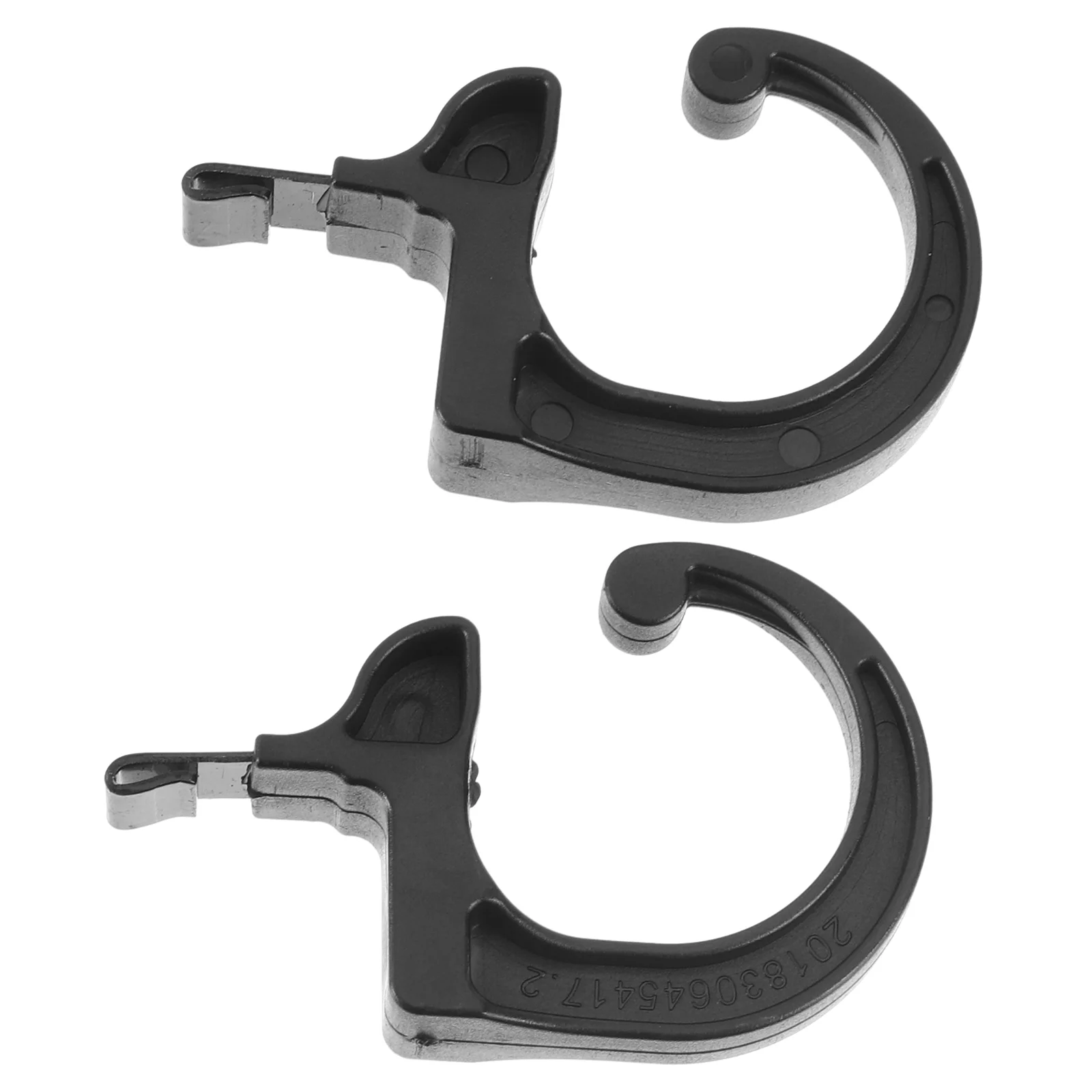 

2 Pcs Car Umbrella Stand Black Hooks Back Rear Trunk Backseat Plastic Clip Holder