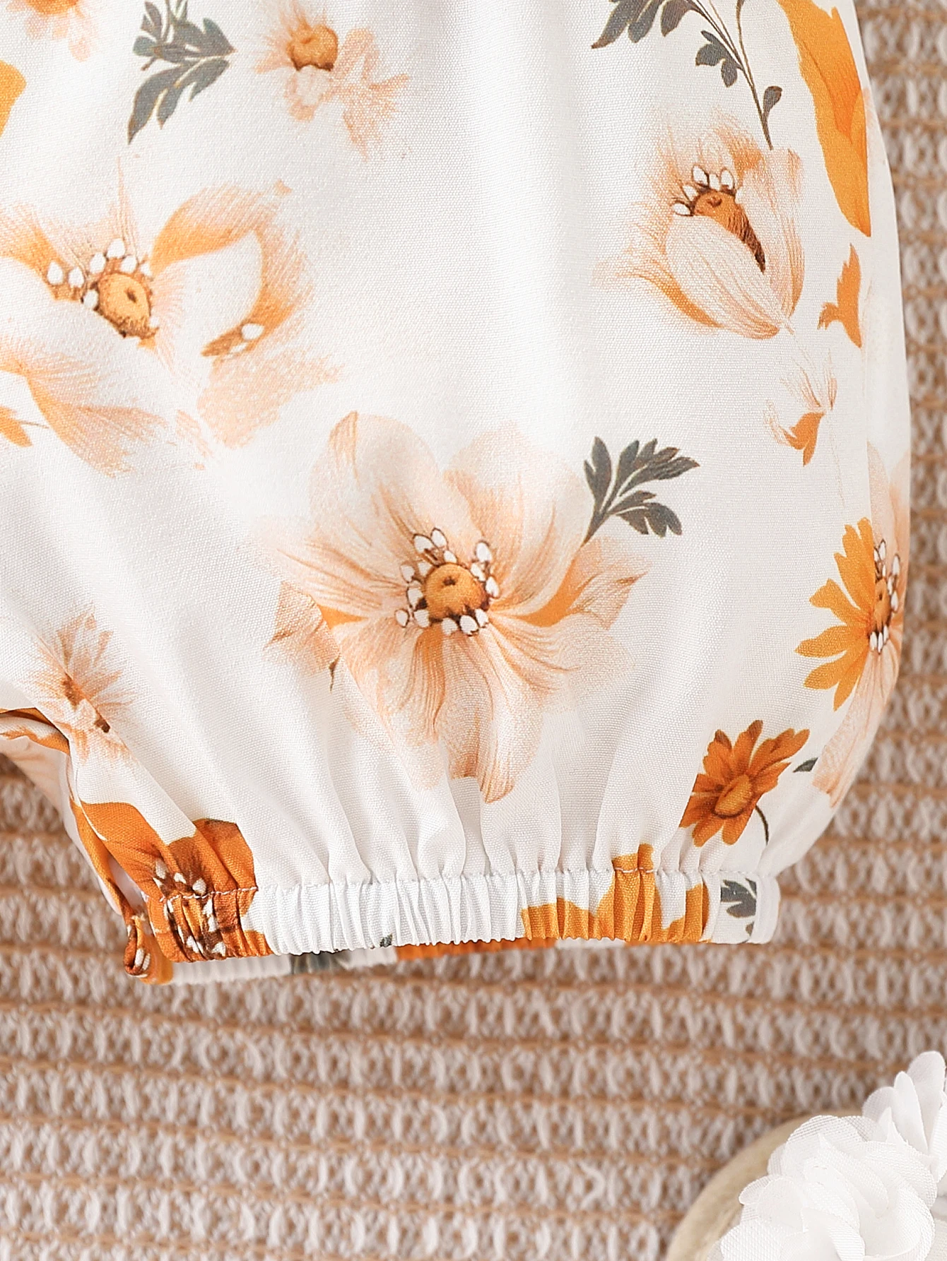 بدلة قفز كاجوال عصرية للفتيات الصغيرات مطبوعة بأحرف وحزام مزخرفة بأكمام قصيرة (باستثناء الأحذية) صيفي #6