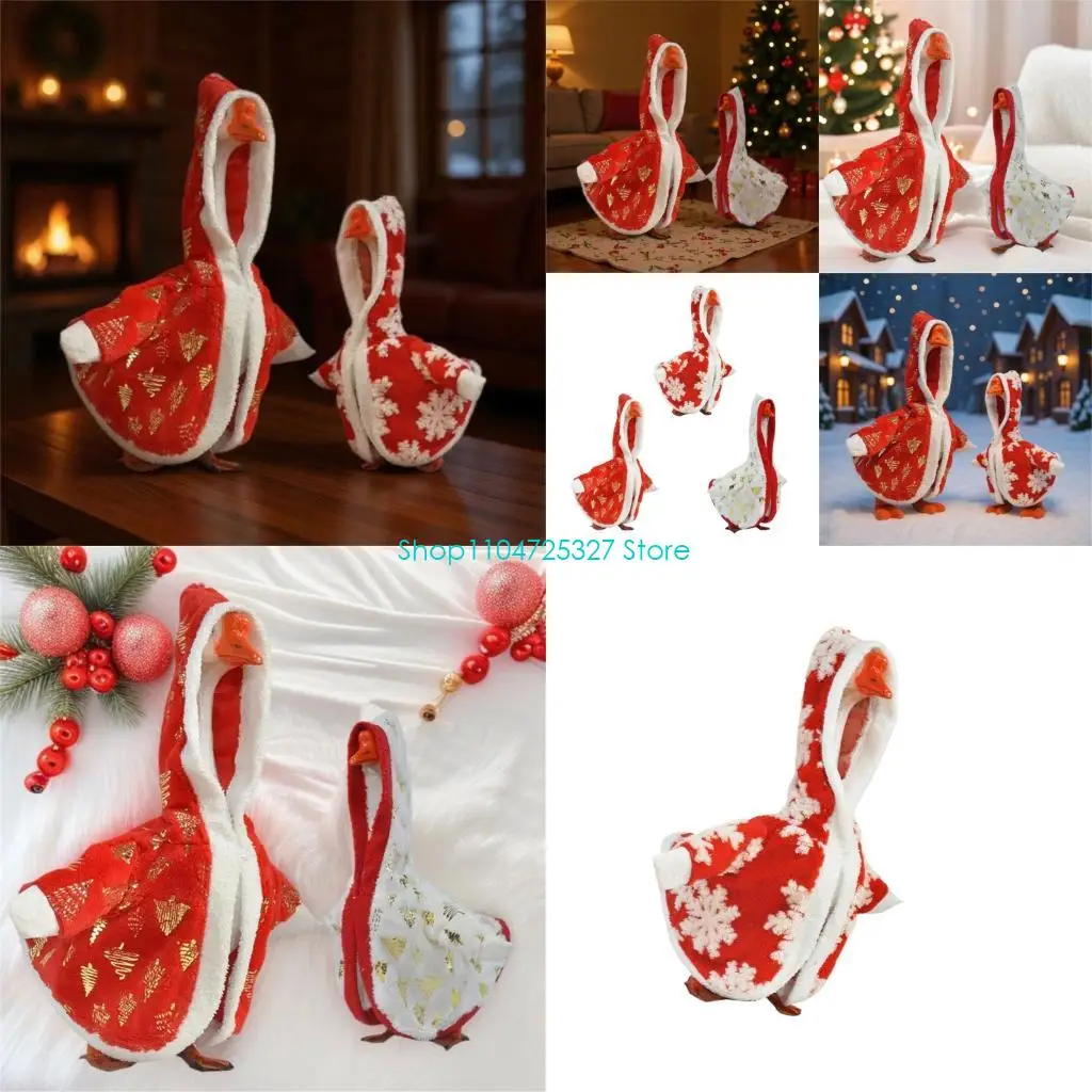 D8KF Creative Holiday Geese Outfit 23Inch Festive Apparel For Home Decors
