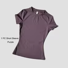 Workout Leggings Breathable Quick Dry Fitness Set for Women - Purple