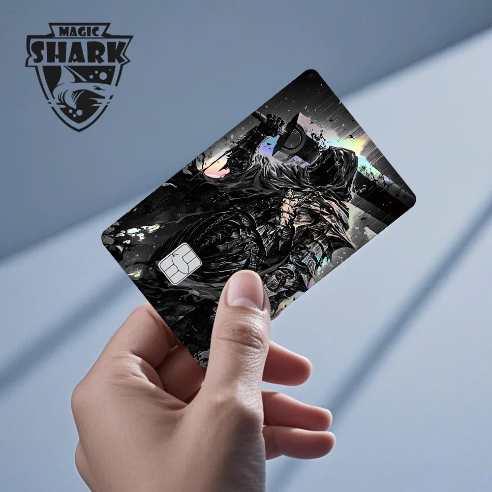 Magic Shark 2026 Neue Dark Anime B-Berserk Guts Holographische Laser-Frontaufkleberfolie für Debit-Kreditkarte – Detail 11