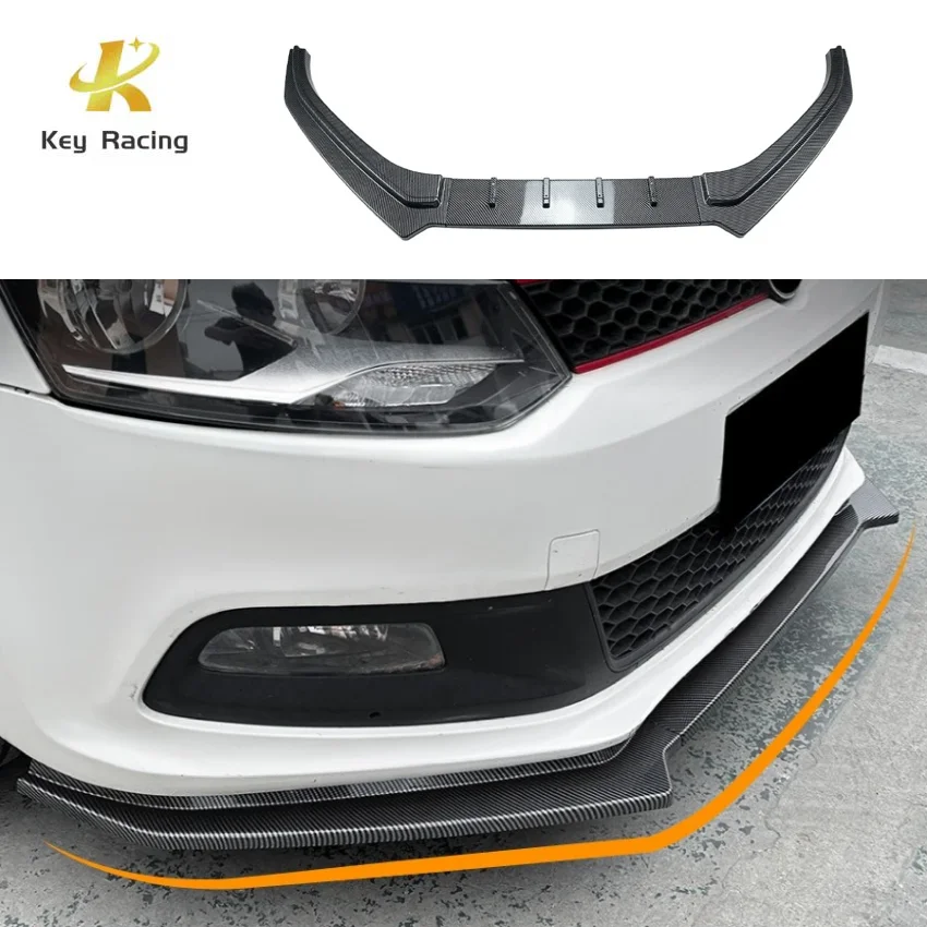 

MK5 Polo Front Bumper Lip For Volkswagen Polo MK5 6R GTI 2010-2014 6C GTI 2015-2018 Car Front Lip Splitter Guard Modification