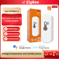 Tuya Zigbee WiFi Temperature And Humidity Sensor Smart Home Indoor Hygrometer Controller Monitoring Works For Alexa Google Home