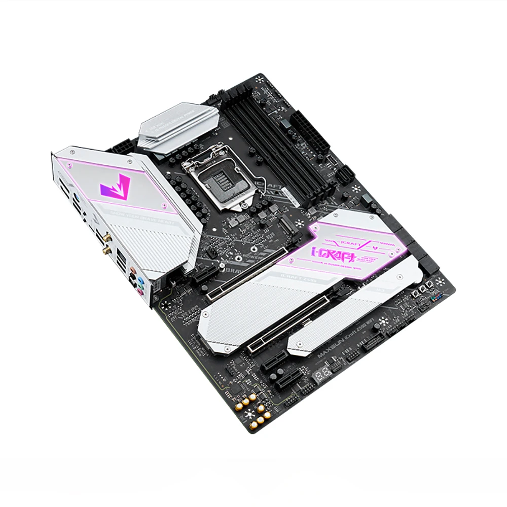 الأصلي MAXSUN MS-iCraft Z590 WIFI كمبيوتر مكتبي دعم 10/11th الجيل الأساسية LGA1200 ATX اللوحة الأم