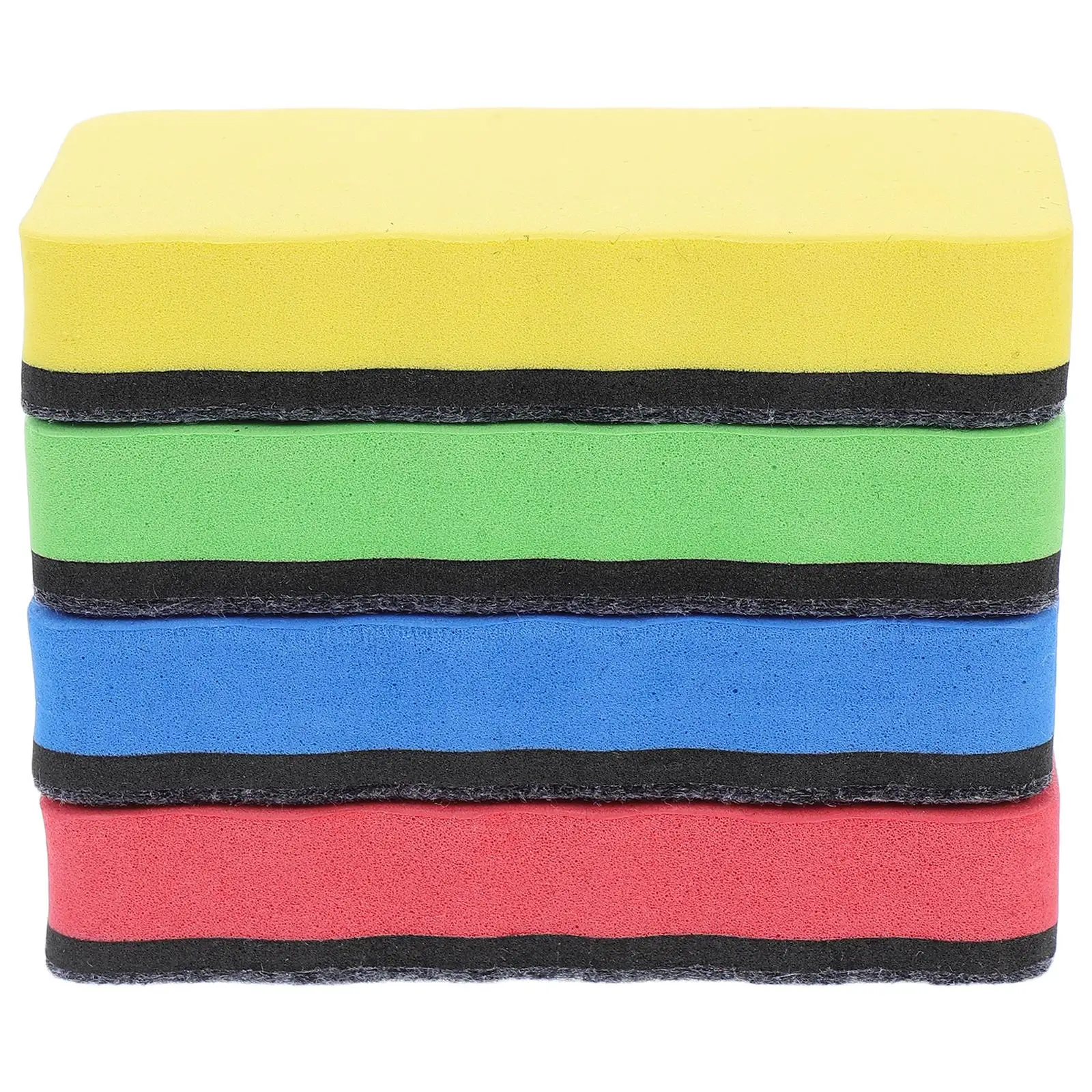 4 Pcs Blackboard and Whiteboard Cleaning Wipe Dry Erase Erasers for Kids Brushed