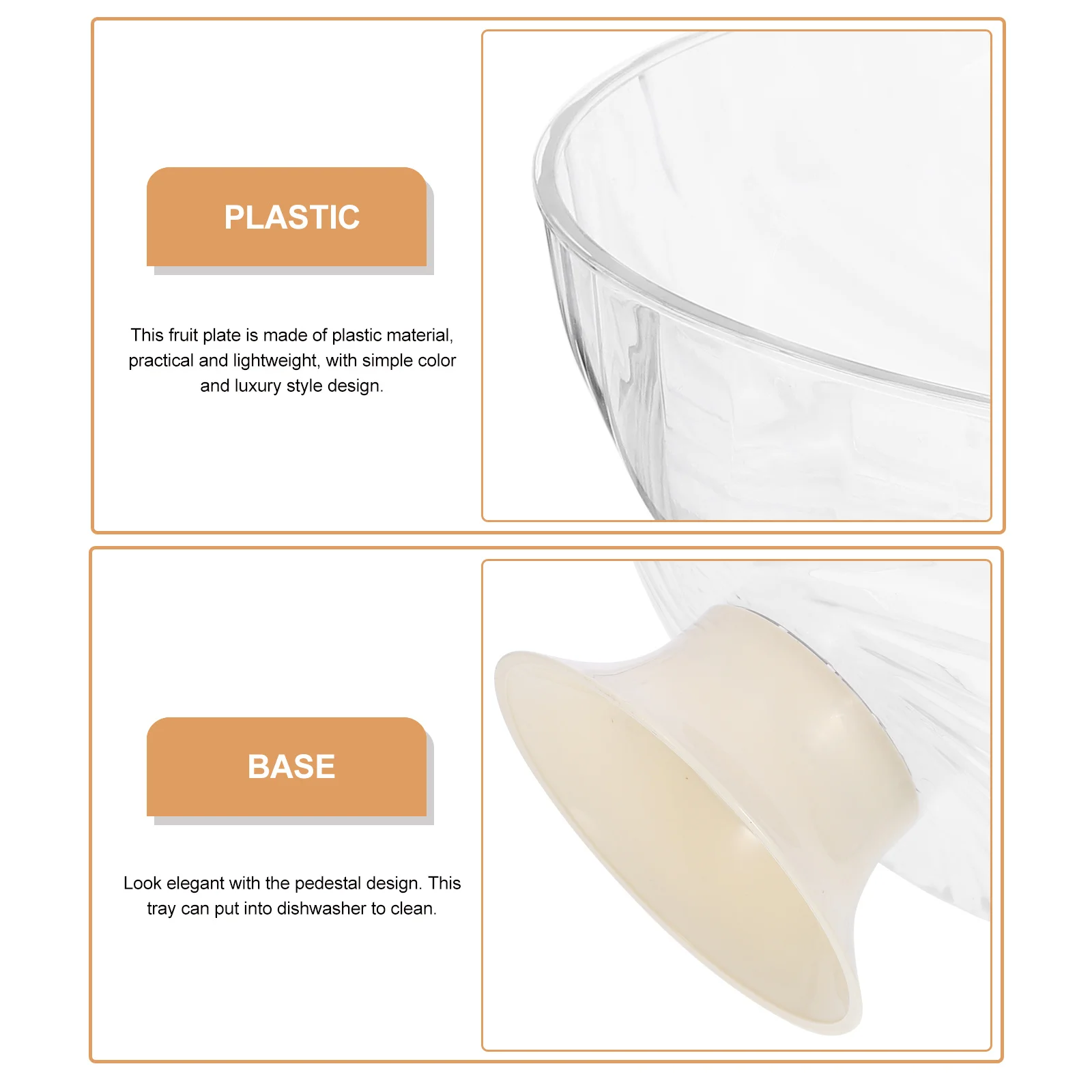 

Fruit Bowl With Detachable Base Tall Footed Drain Tray For Snack Dessert Serving Dried Fruit Plate Storage Bowl Kitchen