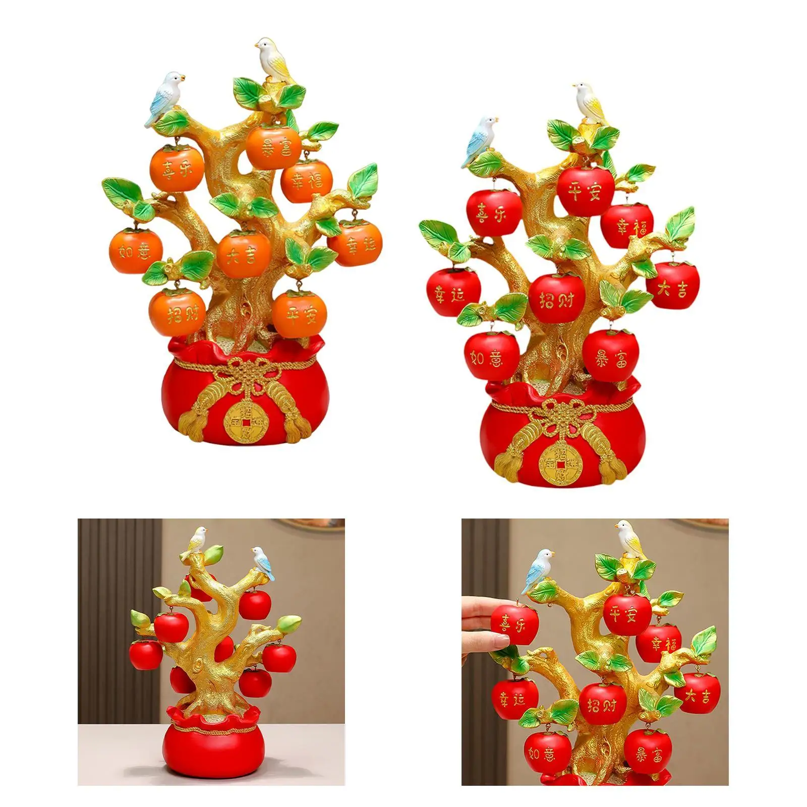 

Fruit Tree Figurine Easy to Use Sturdy Wear Resistant Decorative Tabletop Decoration for Entrance Indoor Patio Office Farmhouse