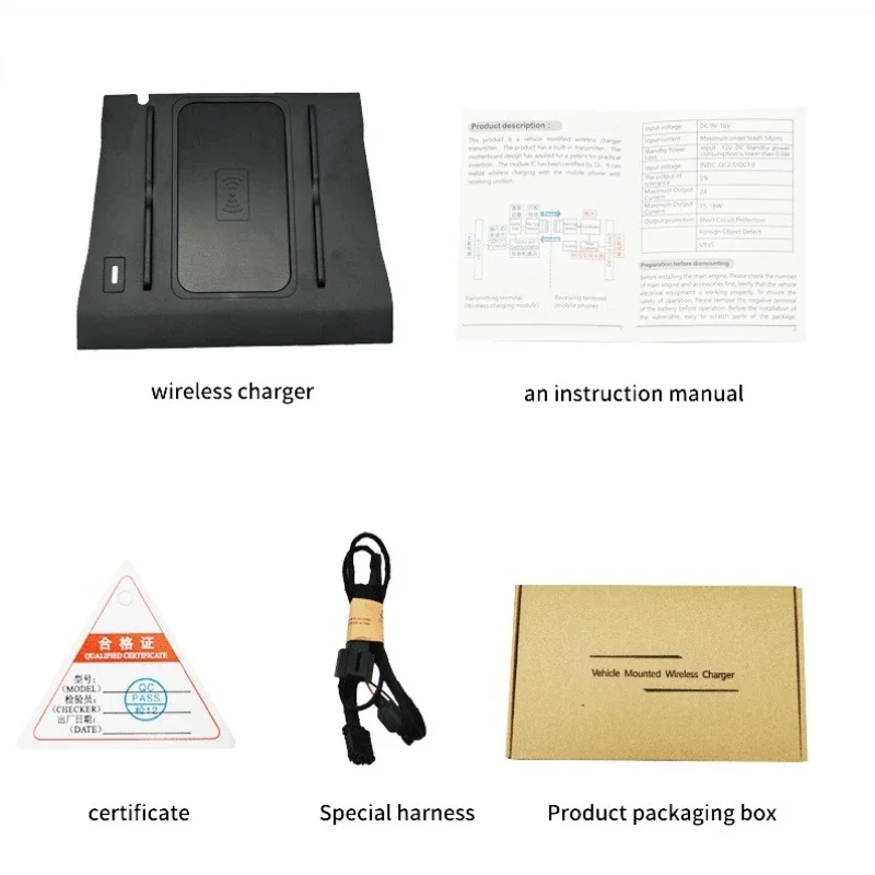 Car Wireless Charger Mobile Phone Holder Intelligent System Fast Charging Pad For Mitsubishi Pajero Sport / Jinchang 3 2020-2022 detail image 5