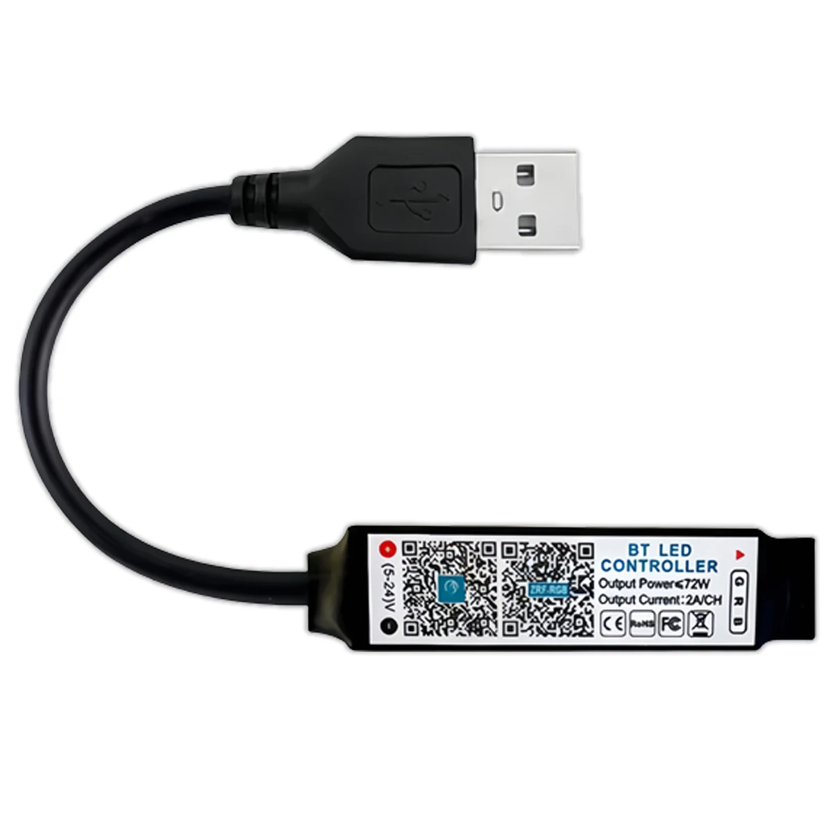 5V USB LED Strip Controller - Bluetooth Music Sync RGB Mini Controller for TV Backlighting