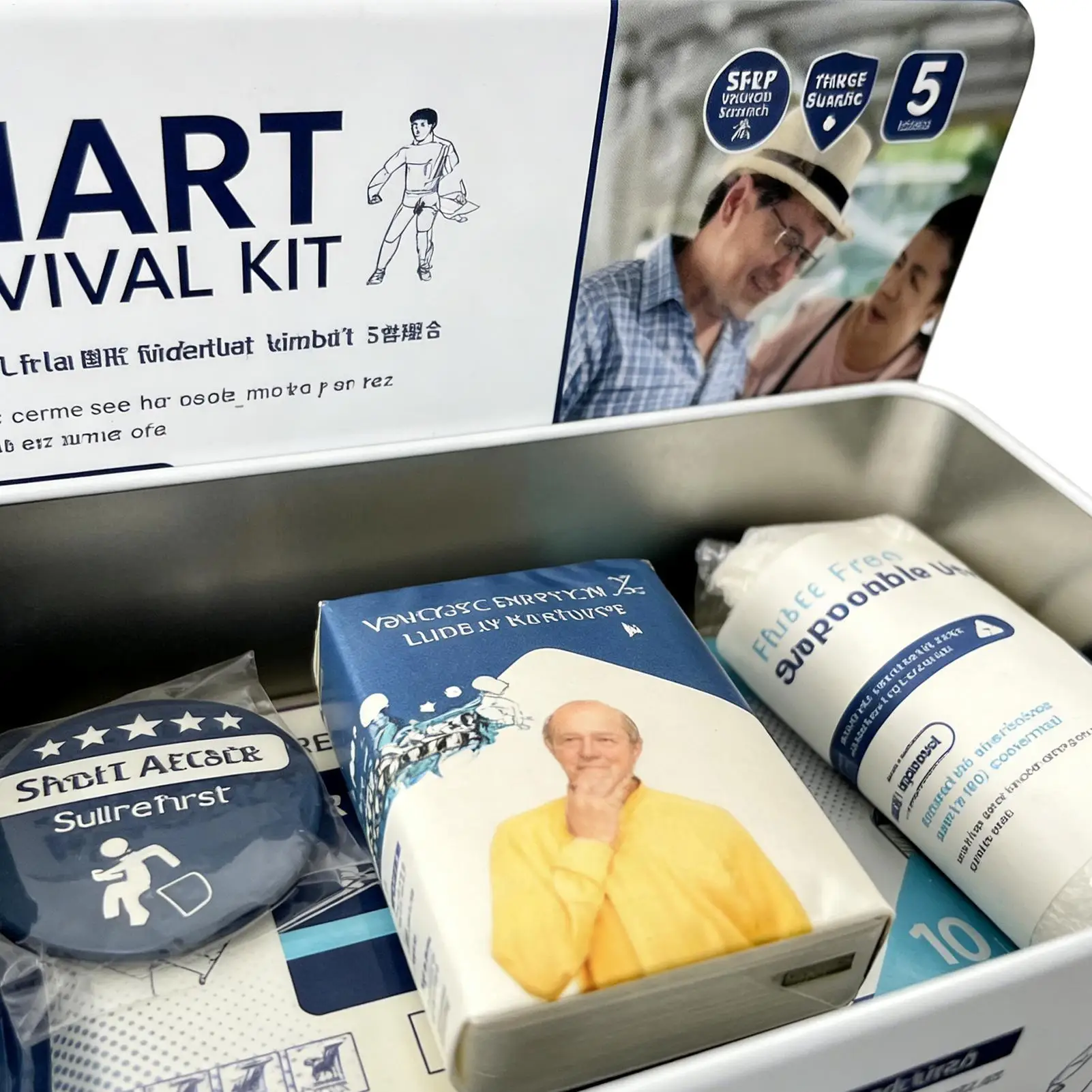 Set di sopravvivenza per cacca Kit di sopravvivenza per scherzi di cacca compatto e esilarante per marito, uomini, amici di famiglia, adolescenti, adulti, compleanno, Natale