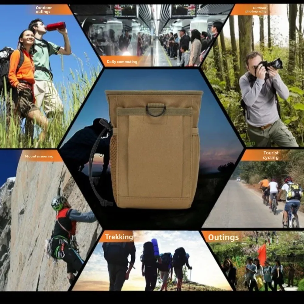 أكسفورد الرباط الخصر حقيبة دائم قابل للتعديل فائدة حزام النايلون الهاتف المحمول الحقيبة الملحقات الكاكي الخصر حزمة مراوح #3